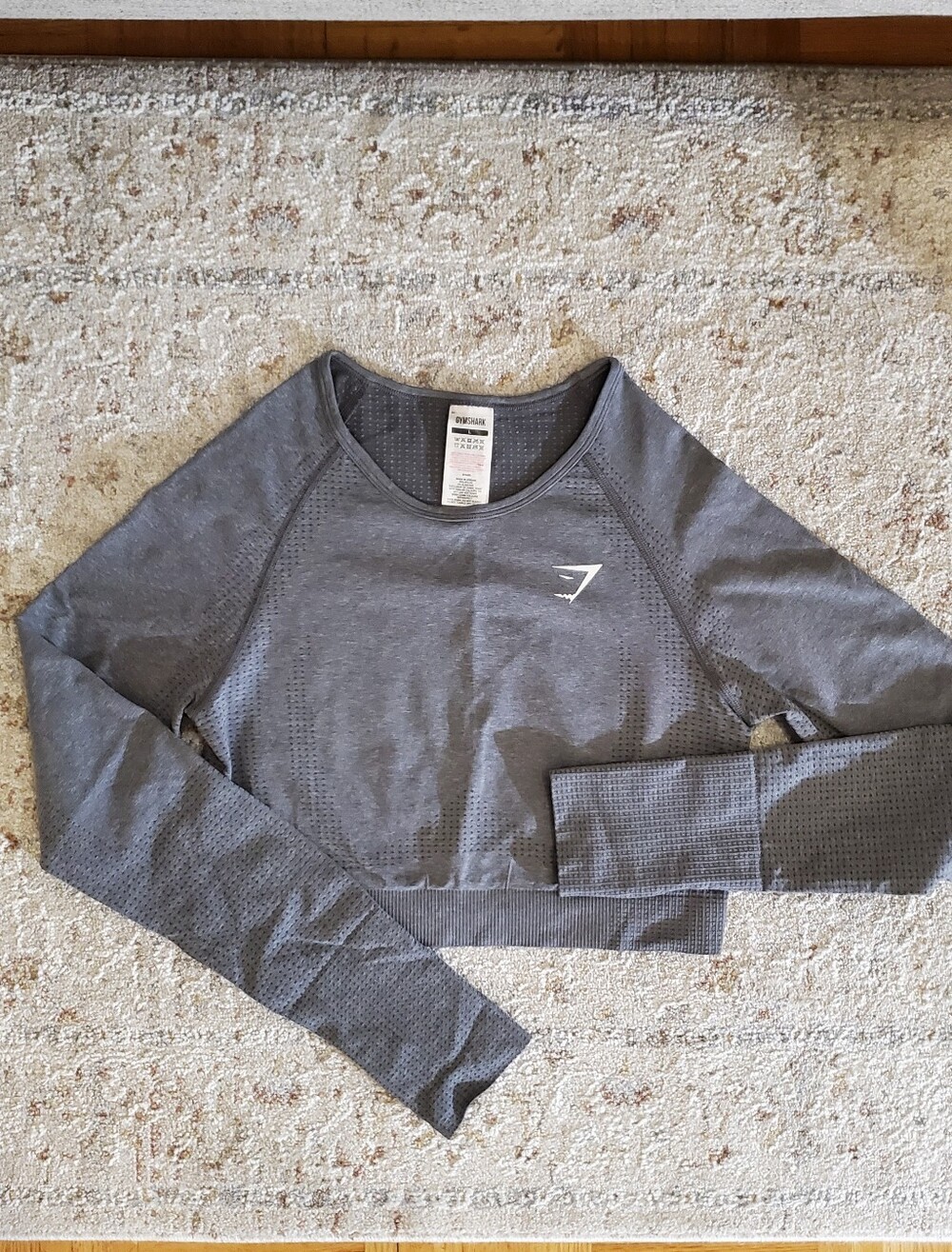 Gymshark Vital Seamless Long Sleeve Top - Grey (Size L)